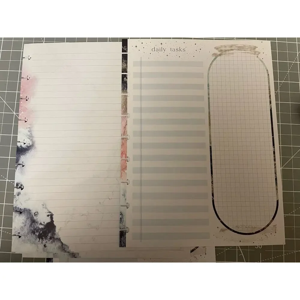 Happy Planner Classic Cosmic Watercolor Companion Set Envelopes, Dashboards